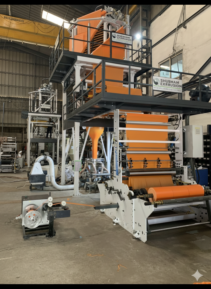 Three Layer Co-Extrusion Blown Film Machine